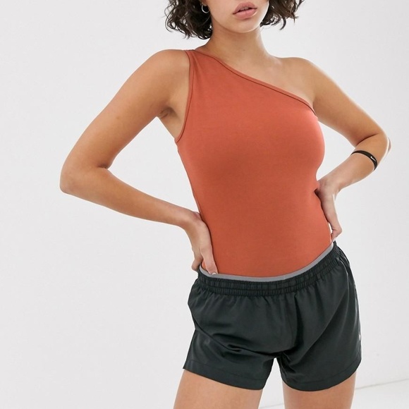 one shoulder nike top